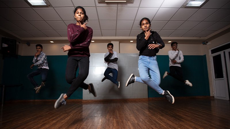 Students taking part in cultural activities